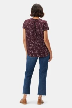 Renata Washable Silk Blouse - Doucet Dot Vineyard 6 Renata Washable Silk Blouse - Doucet Dot Vineyard -Women Clothing Sales 1068 Renata Silk Doucet Dot Vineyard 3