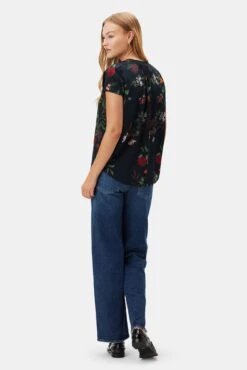 Renata Washable Silk Blouse - Osaka Floral -Women Clothing Sales 1068 Renata Silk Osaka Floral 3