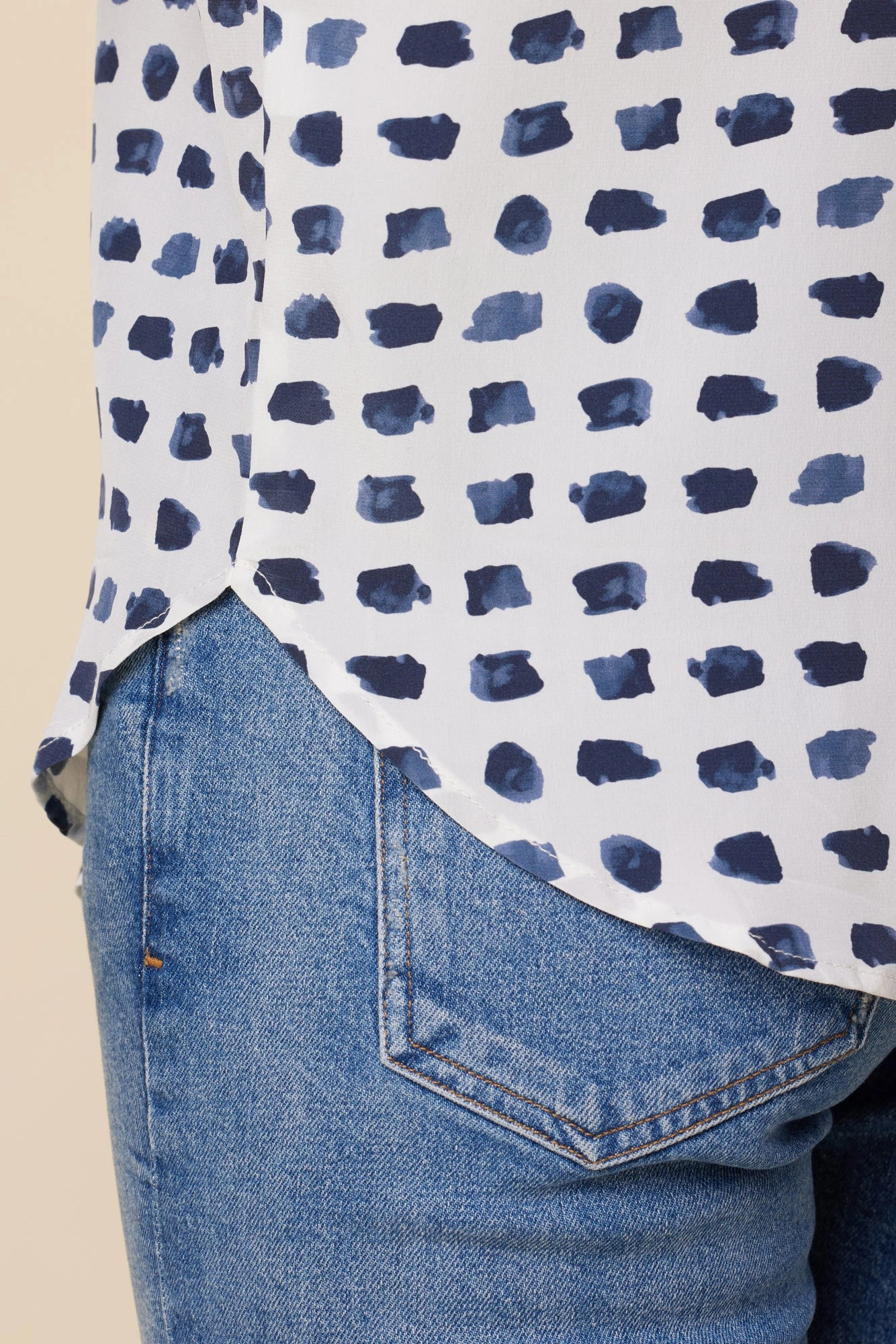 Renata Washable Silk Blouse - Squared Up White 5 Renata Washable Silk Blouse - Squared Up White - Image 5