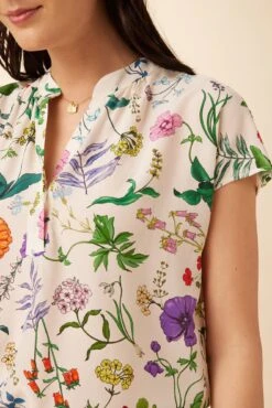 Renata Washable Silk Blouse - Stella Floral White 9 Renata Washable Silk Blouse - Stella Floral White -Women Clothing Sales 1068 Renata Stella White 4