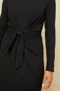 Castile Paris Rib Dress -Women Clothing Sales 1080 Castile Paris Rib Black 13979 web