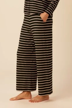 Lark Dream Knit Pajama Pants - Harbor Black And Soft Pink -Women Clothing Sales 10 0236 Lark Harbor Black and Soft Pink 2