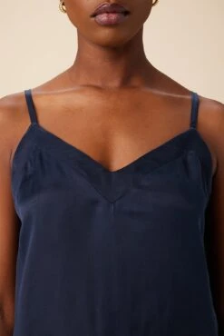 Barlow Cottonseed Cupro Cami - Navy 7 Barlow Cottonseed Cupro Cami - Navy -Women Clothing Sales 11 9604 Barlow Navy 4