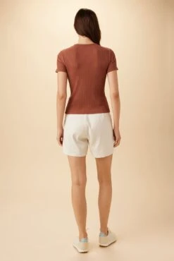 Eleanor Paris Rib Tee - Earth -Women Clothing Sales 14 10194 Eleanor Earth 3