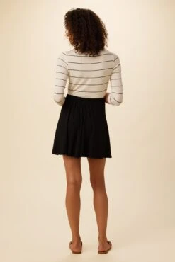 Evelyn Provence Rib Skirt - Black -Women Clothing Sales 1551 Evelyn Provence Black 3