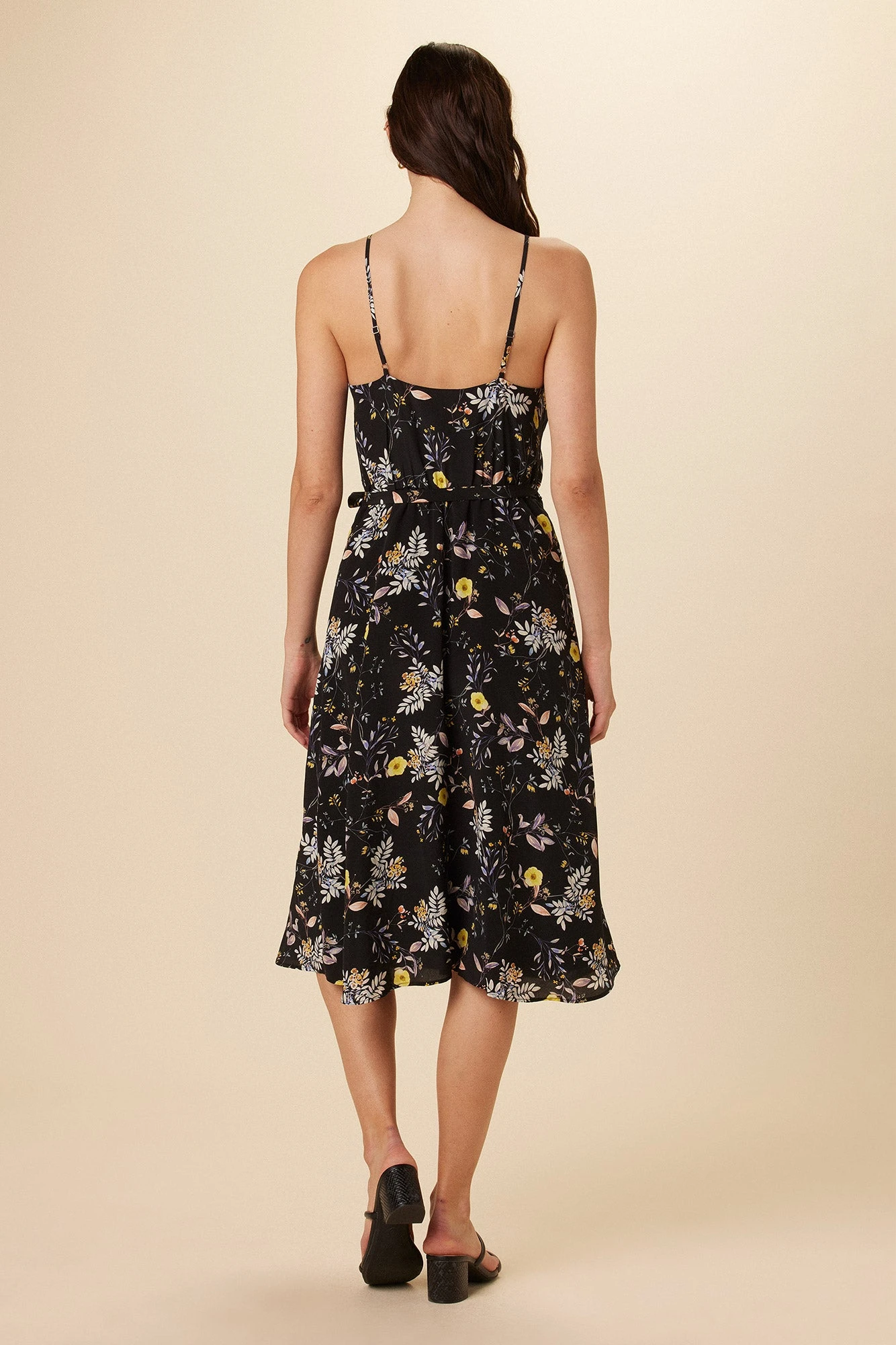 Varden Washable Silk Dress - French Jardin Black 3 Varden Washable Silk Dress - French Jardin Black - Image 3