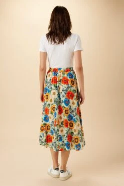 Blaze Washable Silk Skirt - Devon Floral -Women Clothing Sales 15 9838 Blaze Silk Devon Floral 3