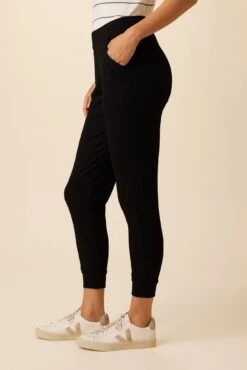 Skylar Paris Rib Joggers - Black -Women Clothing Sales 2050 Skylar Black 2