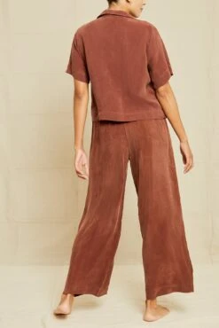 Mabel Cottonseed Cupro Pajama Pants - Earth -Women Clothing Sales 211013 AV October ECOMM 0222MabelPJBottomEarthCupro 6170 web 2d47b942 6605 4841 bccd 594e3d90065a