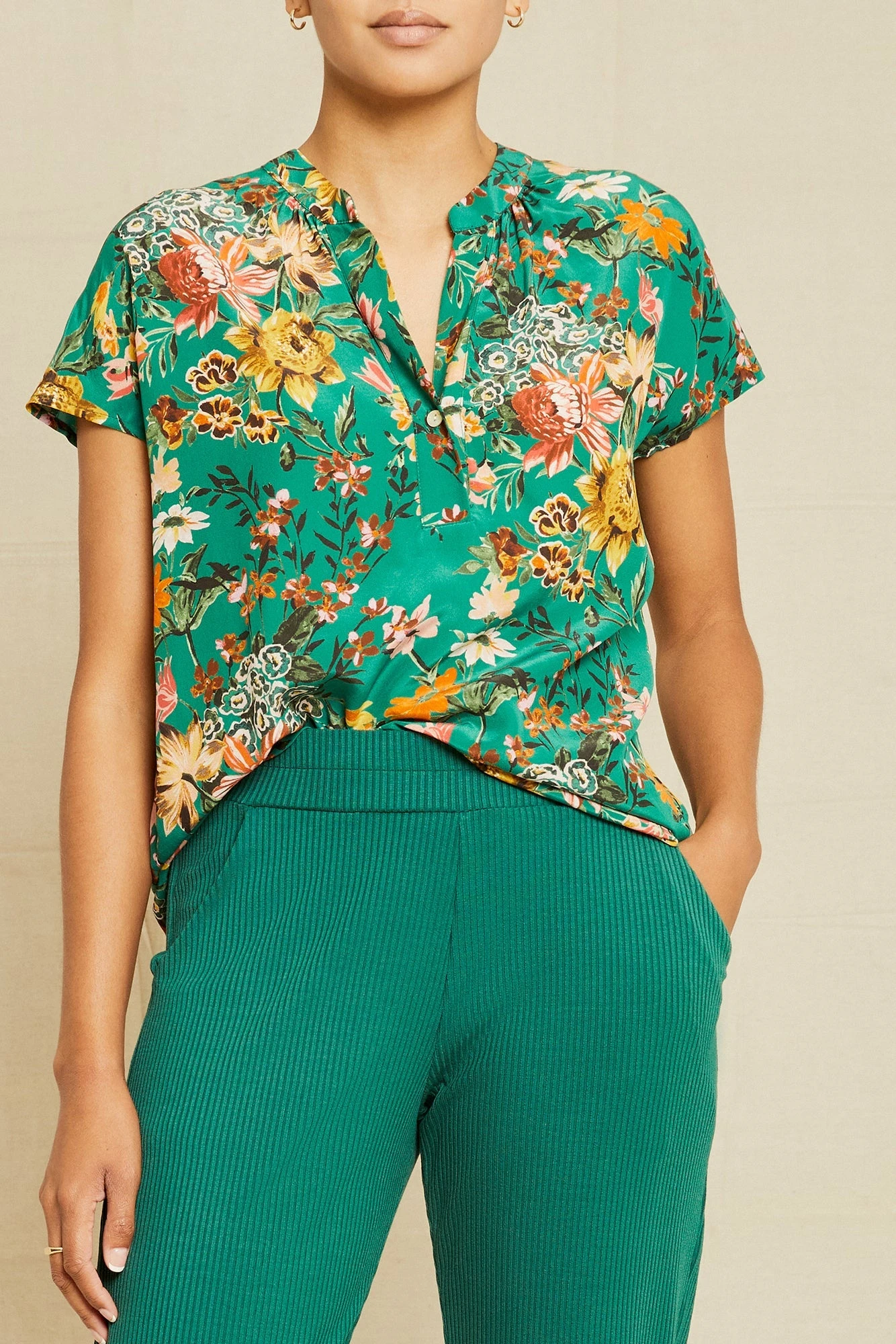 Renata Washable Silk Blouse - Rosalind Floral 1 Renata Washable Silk Blouse - Rosalind Floral