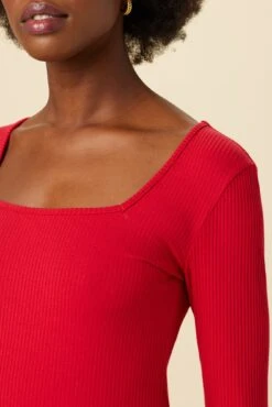 Corsica Paris Rib Top - Zinnia -Women Clothing Sales 22 10102 Corsica Rib Zinnia 4