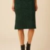 Vindy Reverie Knit Skirt - Forest Leopard
