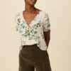 Willa Washable Silk Blouse - Silverwood Floral