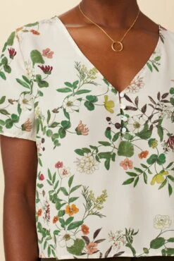 Willa Washable Silk Blouse - Silverwood Floral -Women Clothing Sales 2464 Willa Silverwood Floral 4