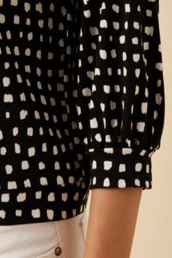 Issa Viscose Knit Tee - Valencia Dot Black -Women Clothing Sales 26 Issa Viscose Valencia Dot Black 4