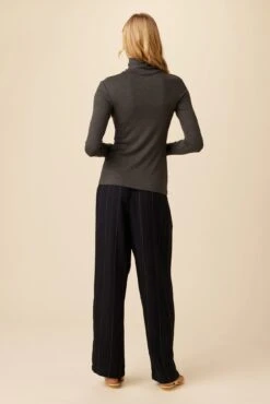 Flannery Dream Rib Turtleneck - Anthracite -Women Clothing Sales 291 Flannery Rib Anthracite 3