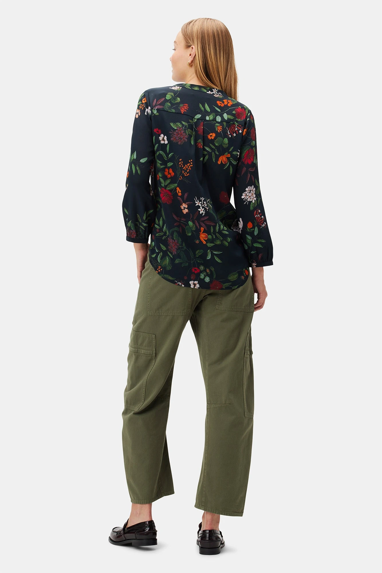 Amy Washable Silk Blouse - Osaka Floral 3 Amy Washable Silk Blouse - Osaka Floral - Image 3
