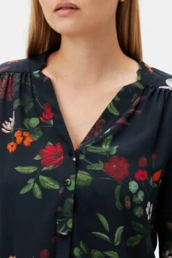 Amy Washable Silk Blouse - Osaka Floral 7 Amy Washable Silk Blouse - Osaka Floral -Women Clothing Sales 3202R3 Amy Osaka Floral 4