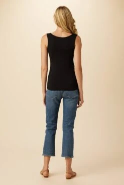 Iris Dream Knit Tank - Black 6 Iris Dream Knit Tank - Black -Women Clothing Sales 4012 Iris Scoop Neck Tank Black 3
