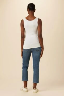 Iris Dream Knit Tank - White -Women Clothing Sales 4012 Iris Scoop Neck Tank White 3