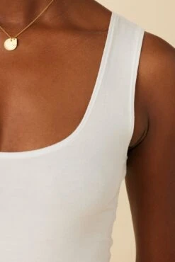 Iris Dream Knit Tank - White -Women Clothing Sales 4012 Iris Scoop Neck Tank White 4