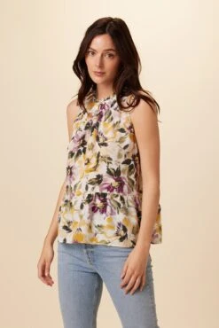 Dahlia Washable Silk Blouse - Isabella Floral