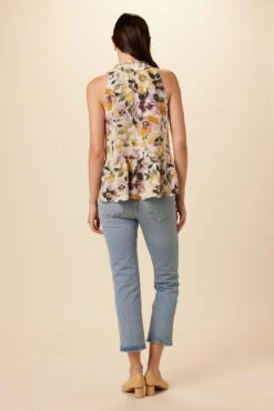 Dahlia Washable Silk Blouse - Isabella Floral -Women Clothing Sales 4201 Dahlia Silk Isabella Floral 3
