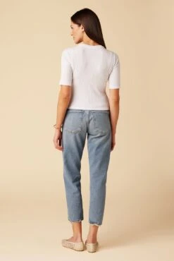 Jane Paris Rib Top - White -Women Clothing Sales 6 Jane White 3