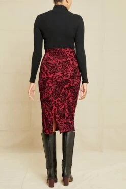 Alice Upcycled Skirt - Bordeaux Floral -Women Clothing Sales 7693 Alice Bordeaux Bordeaux Floral 12348 web