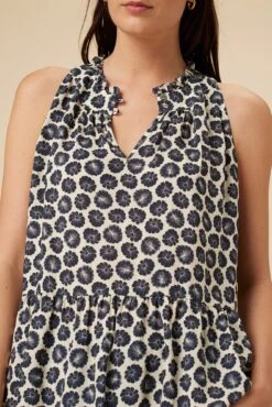 Dahlia Ecovero Blouse - Calico Navy -Women Clothing Sales 7905 Dahlia Calico Navy 4