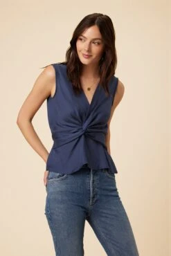 Clemence Tencel Blouse - Indigo