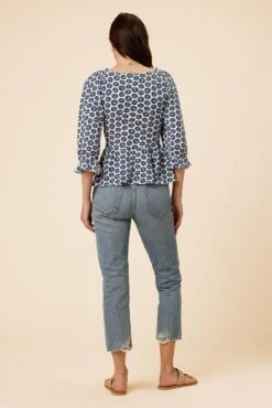 Berenice Reverie Knit Blouse - Calico Navy -Women Clothing Sales 7920 Berenice Calico Navy 3