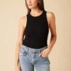 Jillian Dream Rib Tank - Black