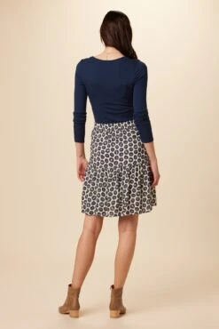 Francesca Ecovero Skirt - Calico Navy -Women Clothing Sales 7931 Francesca Calico Navy 3