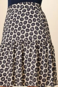 Francesca Ecovero Skirt - Calico Navy -Women Clothing Sales 7931 Francesca Calico Navy 4