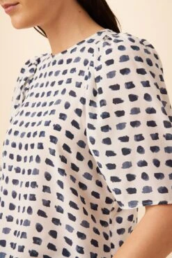 Sylvia Washable Silk Blouse - Squared Up White -Women Clothing Sales 7935 Sylvia Silk Squared Up White 4