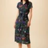Joyce Ecovero Midi Dress - Stella Floral Navy