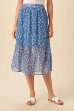 Firenza Nouveau Silk Skirt - Brooklyn Floral