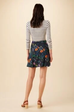 Kendra Ecovero Skirt - Stella Floral Navy -Women Clothing Sales 7958 Kendra Stella Navy 3