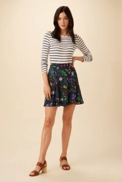 Kendra Ecovero Skirt - Stella Floral Navy -Women Clothing Sales 7958 Kendra Stella Navy 5