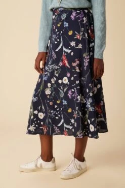 Blaze Ecovero Skirt - Gemini Navy 7 Blaze Ecovero Skirt - Gemini Navy -Women Clothing Sales 7969 Blaze Viscose Gemini Navy 2