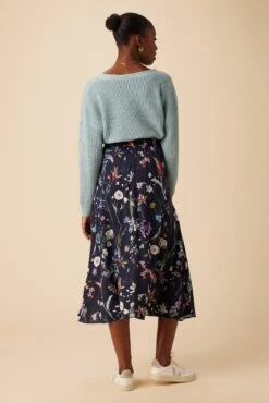 Blaze Ecovero Skirt - Gemini Navy 8 Blaze Ecovero Skirt - Gemini Navy -Women Clothing Sales 7969 Blaze Viscose Gemini Navy 3