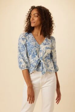 Annika Organic Cotton Blouse - Cotswolds