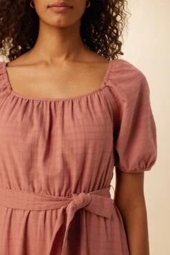 Michelle Organic Cotton Dress - Carnelian -Women Clothing Sales 7990R1 Michelle Cotton Carnelian 4