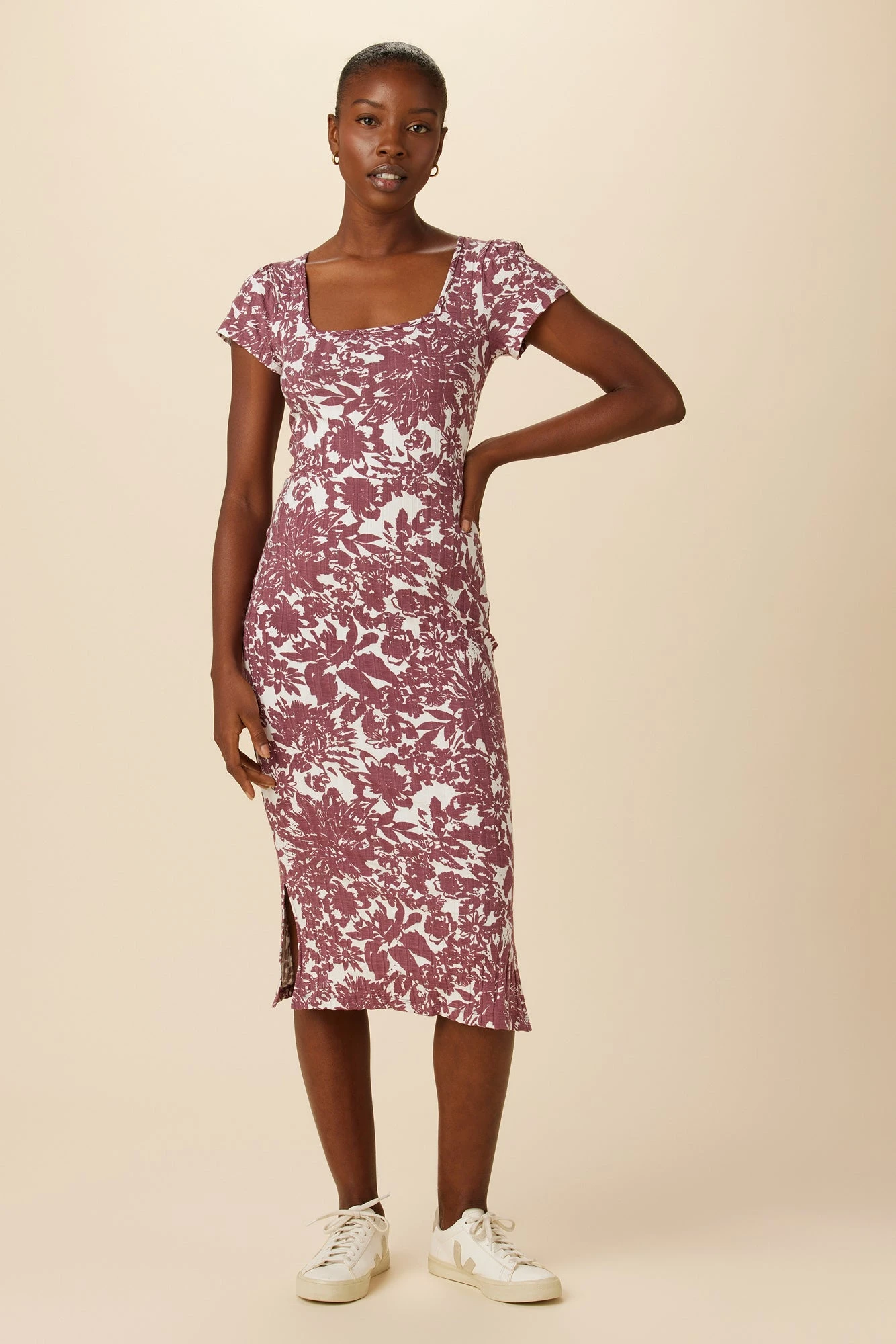 Cleo Provence Rib Dress - Verona Truffle 1 Cleo Provence Rib Dress - Verona Truffle