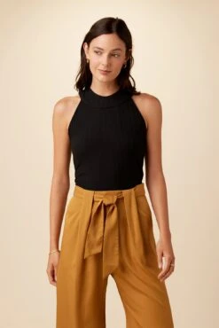 Mariclaire Provence Rib Top - Black