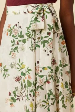 Flora Washable Silk Wrap Skirt - Silverwood Floral -Women Clothing Sales 8327 Flora Silverwood Floral 5