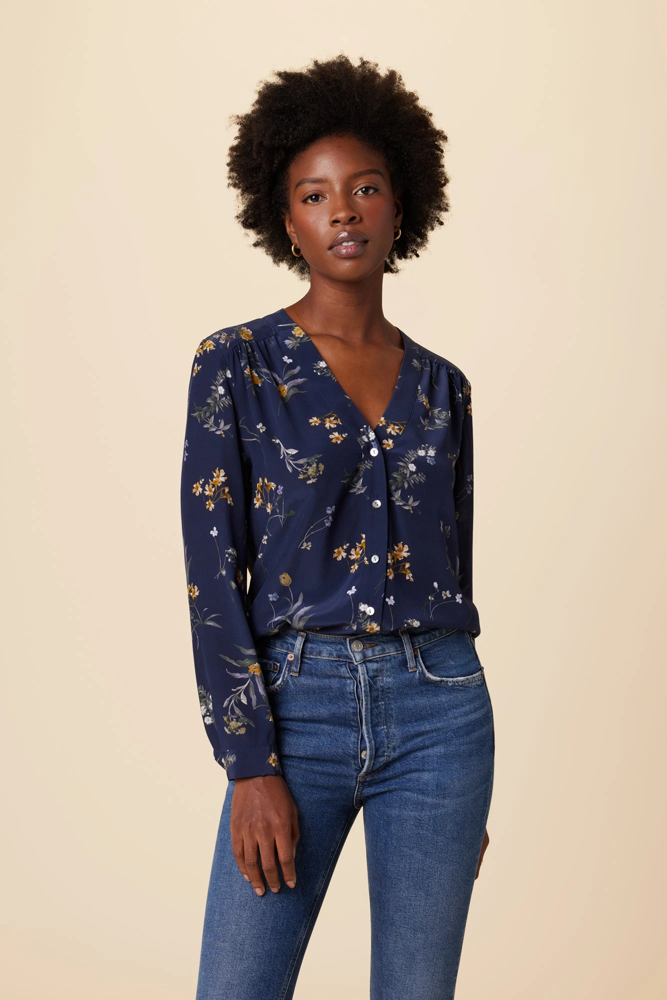 Kaya Washable Silk Blouse - Ana Floral 1 Kaya Washable Silk Blouse - Ana Floral