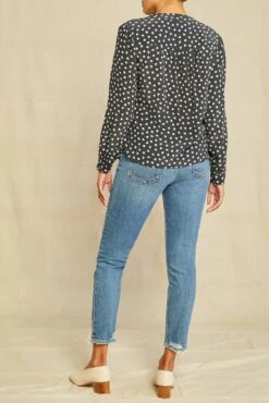 Kaya Washable Silk Blouse - Heart Black Ivory Print -Women Clothing Sales 8509 Kaya Heart Black Ivory 2763 web 33e06cfd 1367 4ddf ac76 cac1713dcbcc