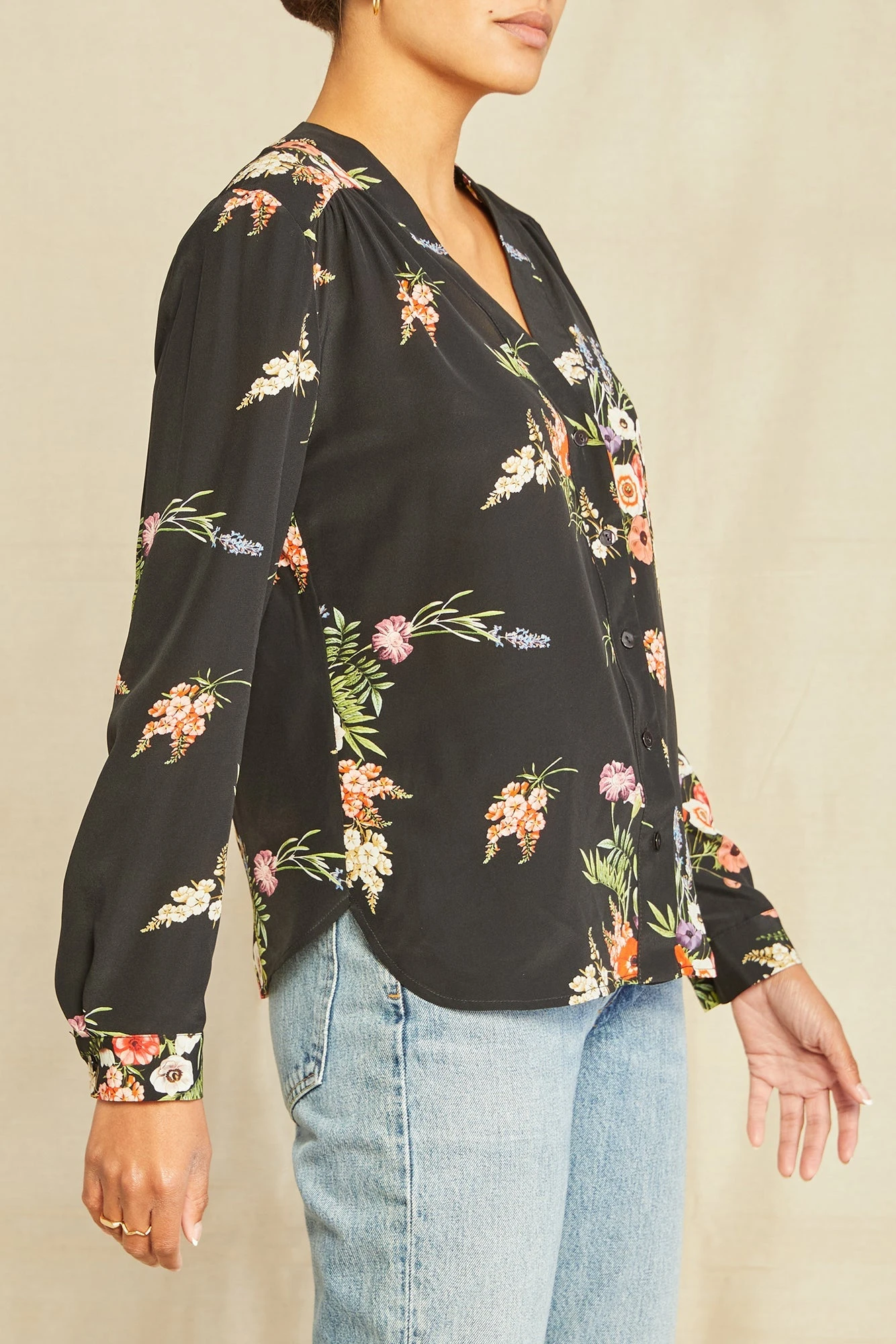 Kaya Silk Blouse - Treviso Floral 2 Kaya Silk Blouse - Treviso Floral - Image 2
